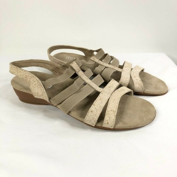 Munro Womens Sandals Strappy Leather Open Toe 6.5W